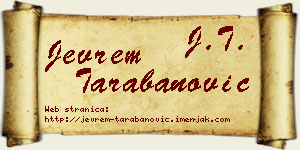 Jevrem Tarabanović vizit kartica